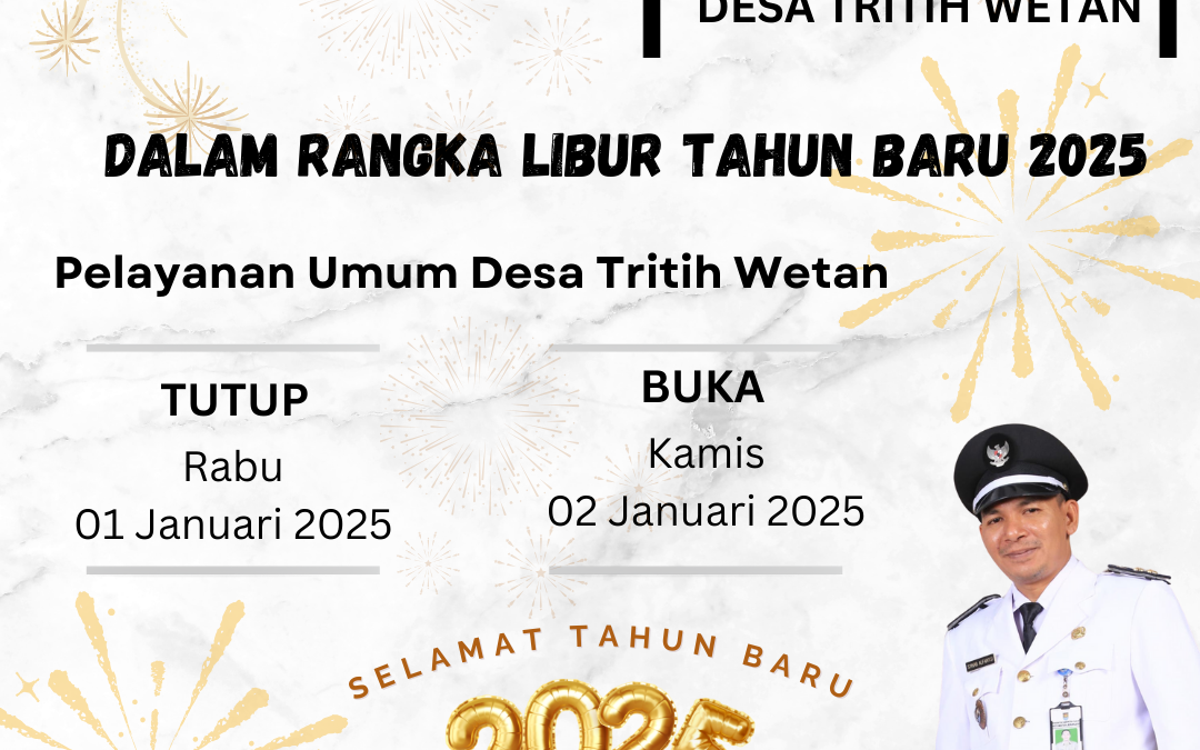 PEMERINTAH DESA TRITIH WETAN MENGUCAPKAN “SELAMAT TAHUN BARU 2025”