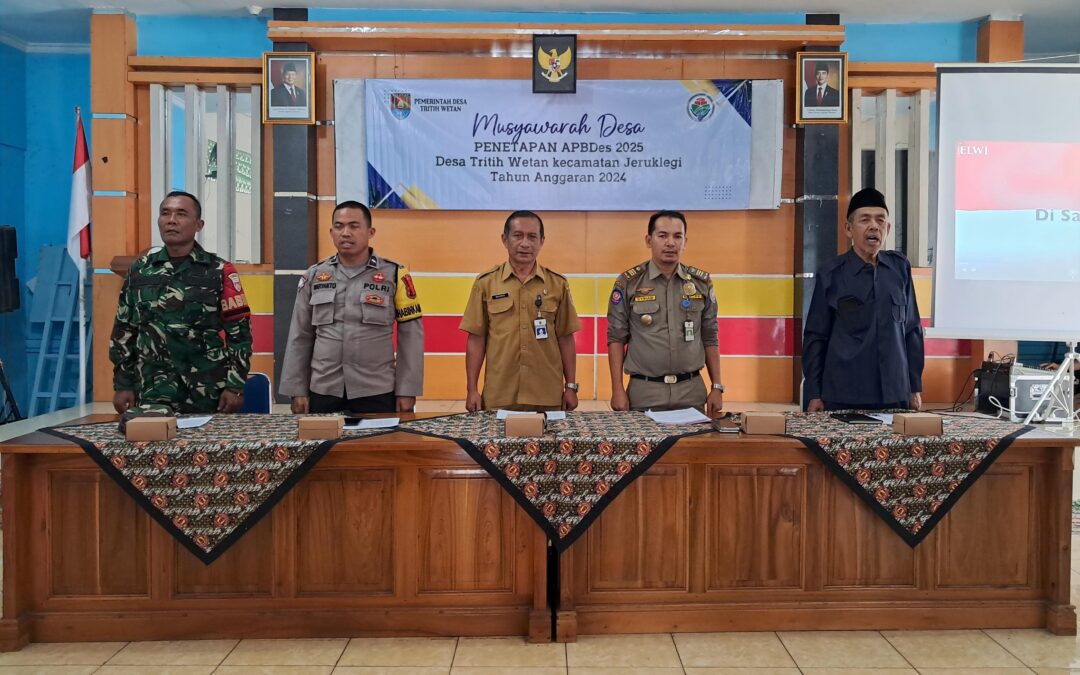 MUSYAWARAH DESA PENETAPAN APBDES 2025 DIGELAR DI GEDUNG MANGGALA KRIDA